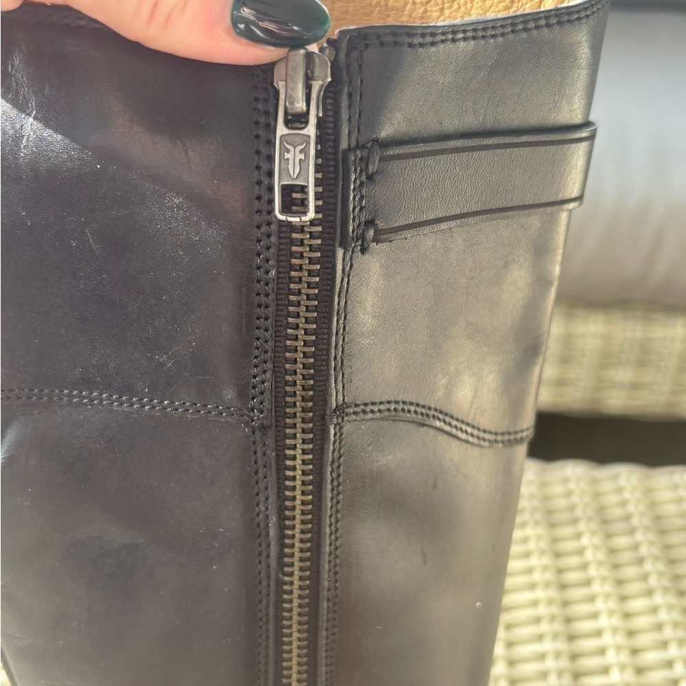 Frye Black Leather Over the Knee Boots - Picture 8 of 10